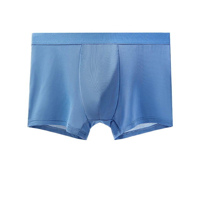 Posijego Men's Seamless Boxer Briefs Short Leg Underwear Mens Soft Breathable Stretch Underpants Solid Color
