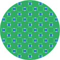 thumbnail image 1 of Ahgly Company Machine Washable Indoor Round Transitional Spring Green Area Rugs, 4' Round, 1 of 7