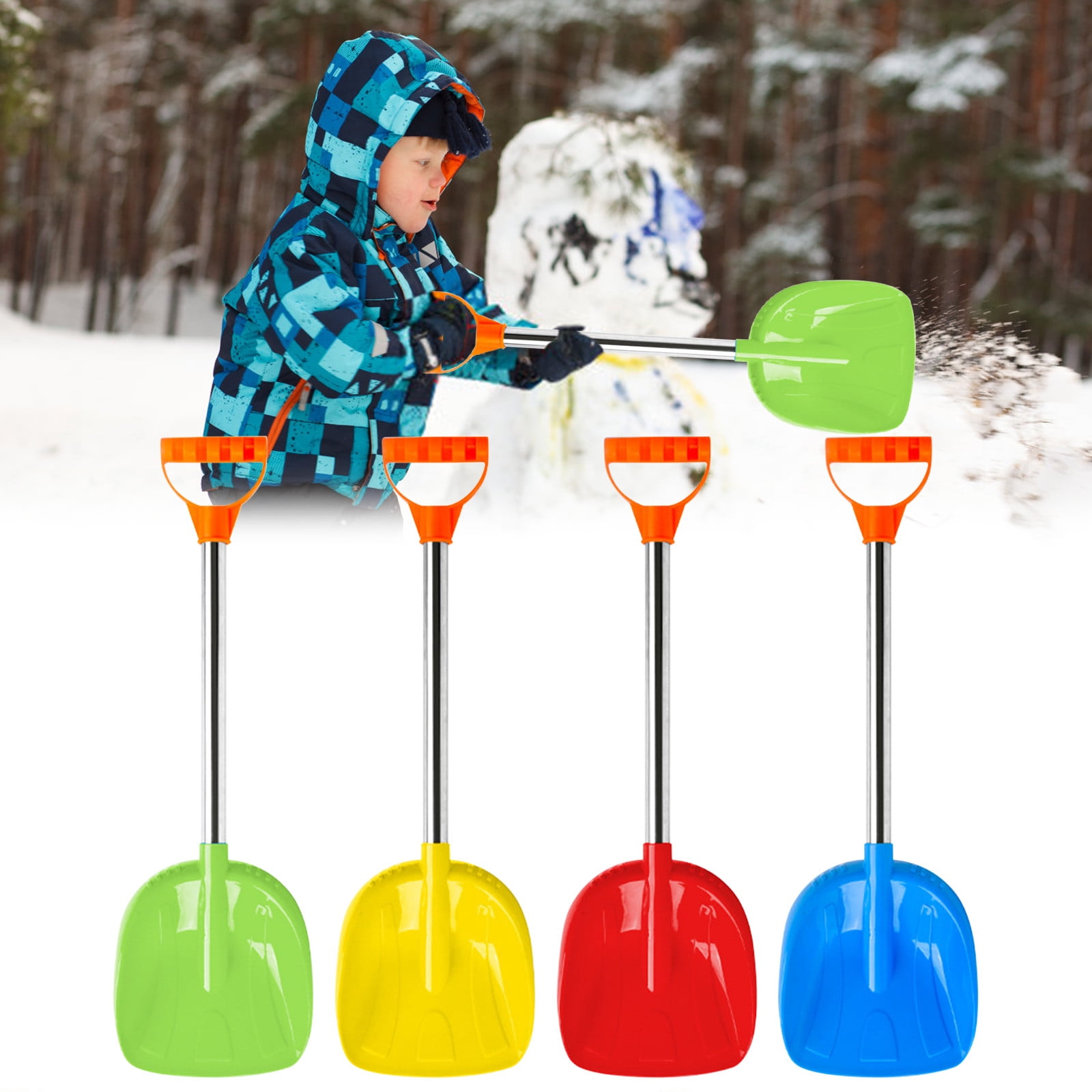 Pelles de Plage Robustes pour Enfants, pelles à Sable géantes de 16 cm avec Manche en Bois, pelles en Plastique pour Tout-Petits, Jouets pour bac à Sable de Voyage, Jardin, creusage de