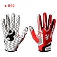 thumbnail image 2 of HLONK Wanfen Gants de Football pour Jeunes Prise en Silicone Rouge/blanc m, 2 of 5