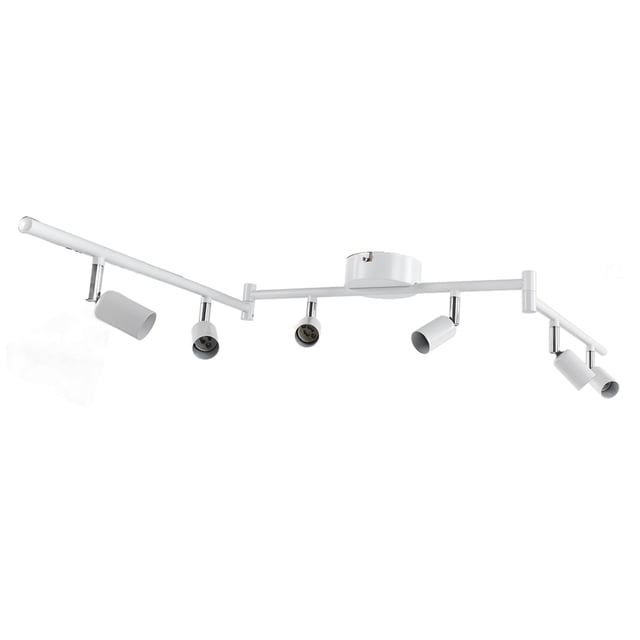 Track Lighting Kit, 90° Replaceable 85-265V Rotatable Track Light Adjustable For Living Room For Kitchen White