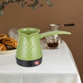 thumbnail image 3 of Abbracc Electric Coffee Pot Tea Kettle Turkish Coffee Maker for Camping Kitchen Cafe Green, 3 of 6