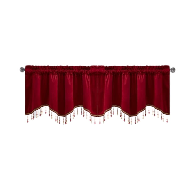 Ohufall Panneaux de Rideaux à Poche pour Tringle, Franges Élégantes, Courts pour Salon, Décoration Intérieure, Rideaux Doux