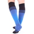 thumbnail image 1 of Hontri Women's Compression Socks - Open Toe Design - Graduated Support - Circulation Hose - Knee High Comfort - Women's Open Toe Graduated Compression Socks Firm Pressure Blue 2,Xxl, 1 of 4
