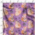 thumbnail image 2 of Soimoi Purple Poly Georgette Fabric Cat & Fox Kids Print Fabric by Yard 52 Inch Wide, 2 of 6