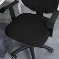 thumbnail image 4 of ORUYROP Housse de Chaise de Bureau Noire Résistante à l'Eau Extensible Jacquard Élastique Housses 2 Pcs pour Chaise d'Ordinateur de Bureau Housse Extensible, 4 of 7