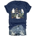 thumbnail image 1 of LUOGENLI T-shirts pour Femme pour Femmes T-Shirt à Lettres Imprimées Col Rond Décontracté Personnalité Mode T-Shirt à Manches Courtes T-shirts pour Femmes T-Shirt Graphique Drôle Saint-Valentin Bleu m, 1 of 3