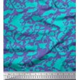 thumbnail image 1 of Soimoi Green polyester Crepe Fabric Abstract Circles Abstract Print Fabric by the Yard 52 Inch Wide, 1 of 1