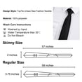 thumbnail image 3 of TopTie Unisex Necktie Solid Color Pink Skinny Tie, 3 of 7