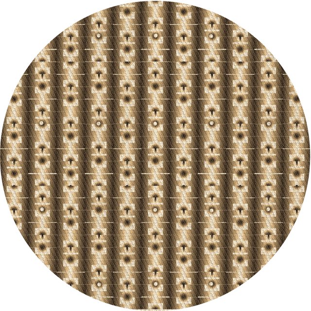 Ahgly Company Tapis d'Intérieur Ronds de Style Transitionnel Lavables à la Machine, Rouge Brun, 5 Pieds Rond