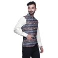 thumbnail image 3 of Atasi Light Peach Patchwork Printed Wedding Jackets For Men Nehru Jacket Waist Coat For Festive Season-Large, 3 of 6
