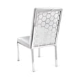 thumbnail image 1 of Home Gear Lot de 2 chaises de salle à manger à dossier hexagonal avec cadre argenté, 1 of 5