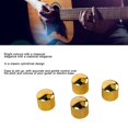 thumbnail image 3 of 4PCS Guitar Knobs Metal Guitar Potentiometer Volume Tone Control Knob For Electric Guitar Bass Accessories, 3 of 8