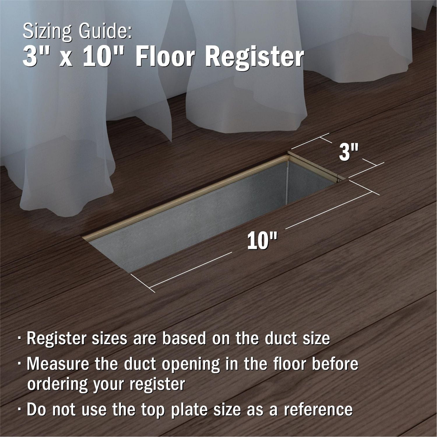 Imperial 3" x 10" Matte Black Steel Floor Register, Louvered, 1 Pack