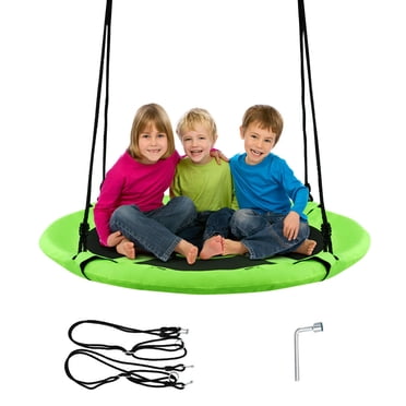 Goplus Balançoire Soucoupe Volante de 40 Pieds' pour Arbre Ensemble de Jeu Intérieur Extérieur Cadeau de Noël pour Enfants Vert