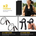 thumbnail image 2 of MotionGrey 5 to 52.5 LB Adjustable Dumbbells, Free High Strength Hand Grip and Jump Rope Included, 15 Weight Settings DumbBell, Anti-Slip Metal Handle for Exercise (Set of 2), 2 of 9