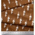 thumbnail image 3 of Soimoi Poly Georgette Fabric Sword,Crossbone & Skull Halloween Print Sewing Fabric Yard 52 Inch Wide, 3 of 3