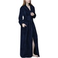 thumbnail image 2 of Gift TIMIFIS Mens Womens Robe Soft Plush Fleece Hooded Bathrobe, Full Length Long Warm Lounge Robe Spa Bath Robe with Hood pring/Summer, 2 of 6