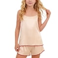 thumbnail image 1 of Ensemble Estival Mignon pour Enfants, Haut Sans Manches à Col Rond Uni et Short, Tenue d'Intérieur Deux Pièces pour Enfants, 1 of 7