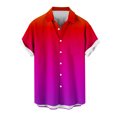 thumbnail image 4 of Chemises pour Hommes, Chemise à Manches Courtes à Col Rabattu Dégradé Mode Décontractée pour Hommes, 4 of 4
