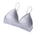 thumbnail image 1 of Soki Women's Triangle Bralette Soft Cup Wireless Bra Smooth Comfortable Wire Free Bra Top, 1 of 2