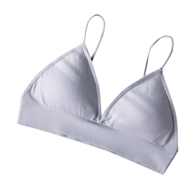 Soki Women's Triangle Bralette Soft Cup Wireless Bra Smooth Comfortable Wire Free Bra Top