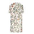 thumbnail image 4 of Ovzne Robes pour Femmes Robe d'Été pour Femmes avec Poches Imprimées Robes Amples à Col en V Manches Courtes Robes pour Femmes Manches Courtes Imprimées Liquidation, 4 of 5