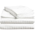 thumbnail image 2 of 700 Thread Count 100% Egyptian Cotton 4-Piece Bed Sheet Set (1 Flat, 1 Fitted Sheet, 2 Pillow Covers) 15 Inches Deep Pocket Size Stripe Pattern, 2 of 4