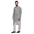 thumbnail image 2 of Atasi Printed Long Asymmetric Kurta Pajama Set For Men Party Wear Clothing, 2 of 4