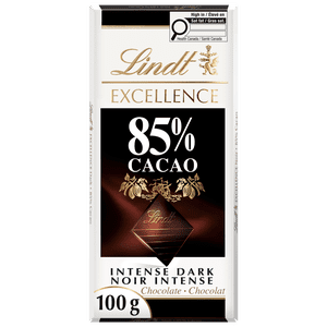 Lindt EXCELLENCE 85% Barre de chocolat noir Cacao, 100 Grams