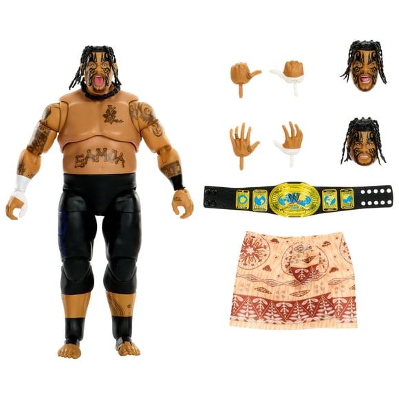 WWE-Figurine articulée Ultimate Umaga-15cm avec accessoires