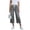 ☪451-Gray, variant on Nuoqisi Women's Solid Color Drawstring Denim Loose Pocket Cropped Pants - Relaxed Fit Jean Capris with Adjustable Waist for Casual Summer Style