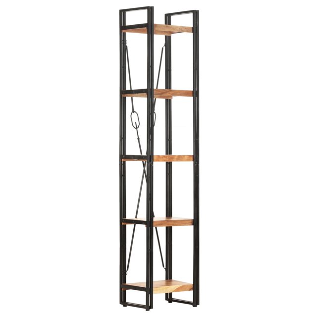 vidaXL 5-Tier Bookcase 40x30x180 cm Solid Acacia Wood