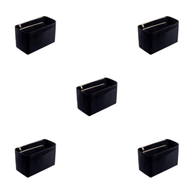 yingyy Sleek And Practical Women Makeup Organizer Fine Workmanship Multi Grid For Partition Storage black S 22*11*13cm 5Set