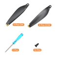 thumbnail image 3 of Unique Bargains 8 Pcs Low Noise Propellers 3 Inch Black Drone Blades Golden Edge Propeller Replacement, 3 of 4