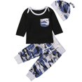thumbnail image 1 of Ensemble de Pantalons de Camouflage à Manches Longues + Bonnet de Bébé 3PCS, 1 of 10