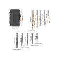 thumbnail image 2 of Damaged Screw Extractor Set, 19 PCS Easy Out Stripped Screw Extractor Kit, All-Purpose Broken Screw Remover Set With Magnetic Extension Bit Holder & S, 2 of 5