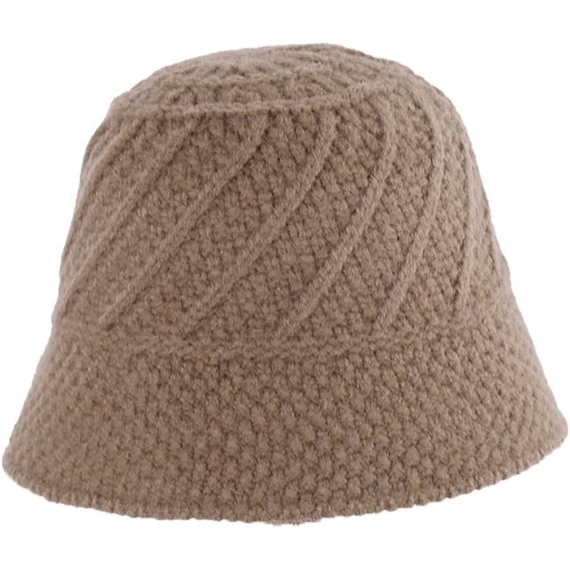 LinYooLi Small Bucket Hat Ladies Foldable Fashion Soft Solid Color Twill Crochet Women Girl Knit Hat Winter Thick Keep Warm