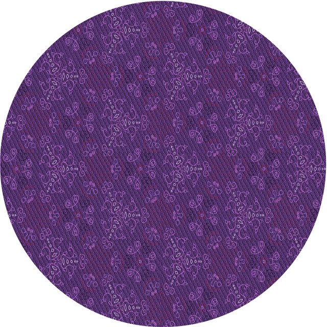 Ahgly Company Tapis Rond Lavable en Machine Intérieur Transitionnel Orchidée Foncée Violet, 8 Pieds Rond