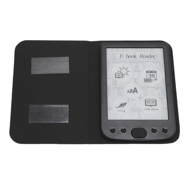 6 Inch E Reader with 800x600 HD Screen, Touch Screen E Book Reader with 2500mAh Battery for Text Highlighting and Annotations, Support Up To 32G, Portable E Reader for Eye Health