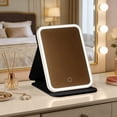 thumbnail image 4 of Led Makeup Mirror With Light Folding Vanity Smart High Definition Internet Celebritys Portable Student Dormitory Desktop Mirror, 4 of 6