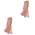 thumbnail image 3 of pitrice Robe d'Été en Coton et Lin pour Femmes Sans Manches Col Rond Style Boho Vintage Plage Couleur Unie Kaftan Ample Usage Quotidien Rose/TTTG 2ensemble, 3 of 6