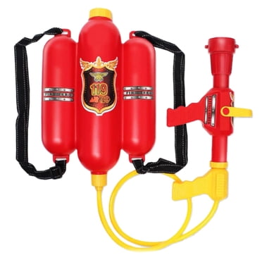 4E’s Novelty Fireman Backpack Water Gun - Kids Super Soaker | Tank with Hose, Outdoor Water Play Toy for Boys & Girls | Firefighter Water Backpack, Super Squirt Gun, Outdoor Summer Toy