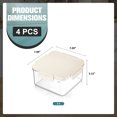 thumbnail image 4 of Sorbus 4-Pack Standard Square Airtight Food Storage Containers – Clear Stackable Pantry, 4 of 8