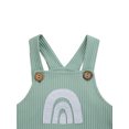 thumbnail image 4 of Xingqing Summer Newborn Baby Girls Boys Rompers 6 Colors Rainbow Printed Strap Sleeveless Button Jumpsuits, 4 of 7