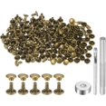 thumbnail image 1 of 200 Sets Leather Rivets 6 x 6mm Metal Double Cap Rivet Snaps Studs Fasteners with 3pcs Setting Tools Rivets for Leather Craft DIY Repair Decoration, Bronze, 1 of 7