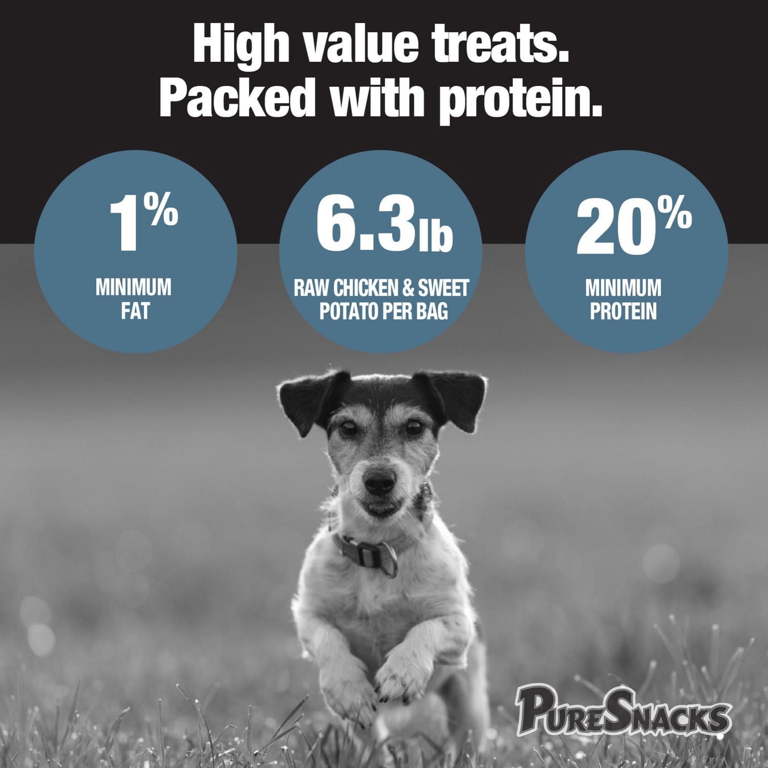 PureSnacks jerky de poulet et patate douce pour chien