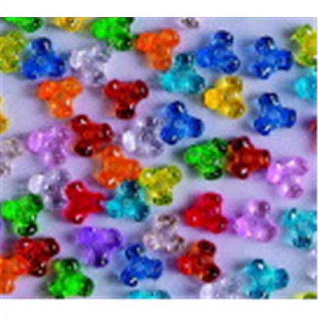 Pacon 085882 Chenille Kraft Plastique Assortiment à 3 Côtés de Tri-Billes, 0,43 Po, Couleur Transparente Assortie - Lot de 1000