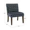 thumbnail image 4 of HomePop Transitional Fabric Parker Accent Chair with Pillow in Textured Blue, 4 of 12