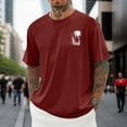 thumbnail image 1 of T-shirt Décontracté à Imprimé Graphique, Manches Courtes, Col Rond, pour Usage Quotidien, T-Shirt pour Homme à Coupe Confortable et, 1 of 3